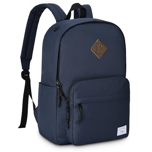 Kasqo School Backpack, 15.6 Inch Classic Lightweight Water-Resistant Backpack for Men Women Teens Girls Boys Kids to School, College, Travel, Work, Sapphire Blue - color: Blue