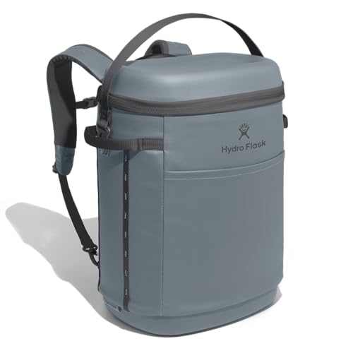 Hydro Flask Carryout Cooler Backpack - Insulated Portable Soft Cooler - 22 L Capacity in Shale Gray - color: SHALE GRAY, size: 22 L, style: Cooler Backpack