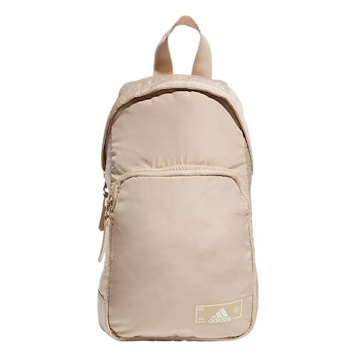 adidas Essentials Sling Small Crossbody Bag for Women and Men (5L), Magic Beige/Off White/Gilver/2.0, One Size - color: Magic Beige/Off White/Gilver/2.0