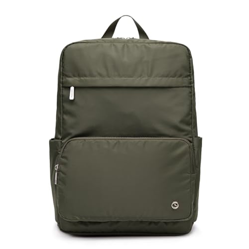 Lightweight Nylon Backpack for Women Men, 15.6 Inch Ladies backpacks Laptop Casual Daypack for Work Travel Matcha Green - color: Matcha Green