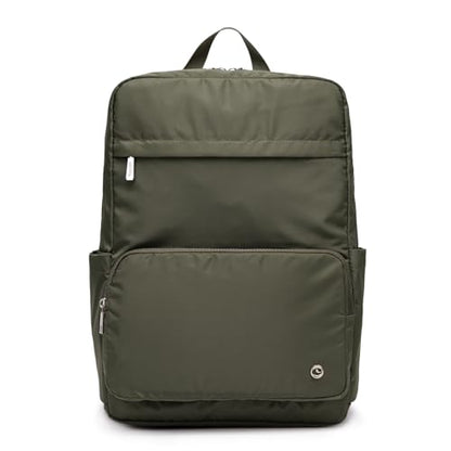Lightweight Nylon Backpack for Women Men, 15.6 Inch Ladies backpacks Laptop Casual Daypack for Work Travel Matcha Green - color: Matcha Green