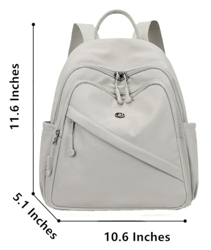 Mini Backpack Purse for Women Lightweight Nylon Casual Bag Small Daypacks for Work Travel (C Gray) - color: C Gray