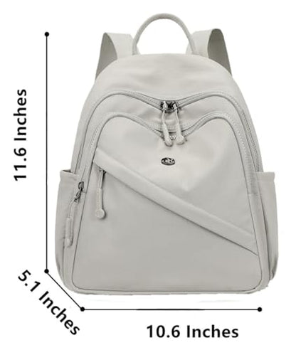 Mini Backpack Purse for Women Lightweight Nylon Casual Bag Small Daypacks for Work Travel (C Gray) - color: C Gray