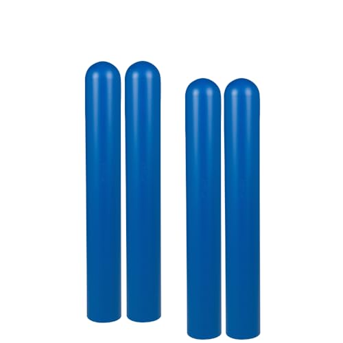 BollardGard 8" x 72" 4-Pack Round Top Bollard Cover- Innoplast (Blue No Tape) - color: Blue No Tape, size: 4-Pack