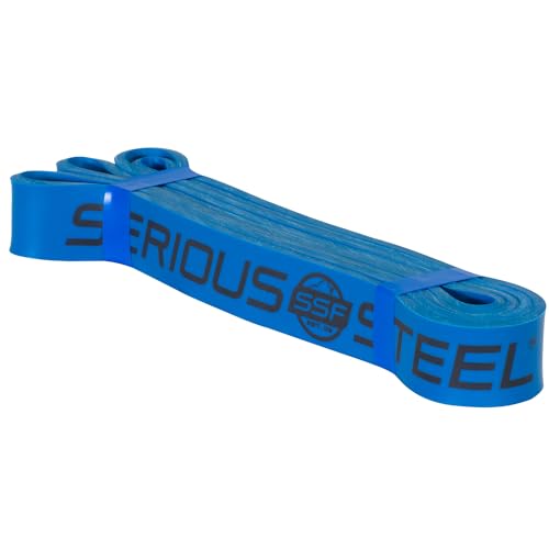Serious Steel Fitness 37" Resistance Training Bands (Portable Exercise Band System Training Bands- Great for Individuals Looking for Tension Throughout The Exercise) - color: #3 Blue (25-80 lbs.)