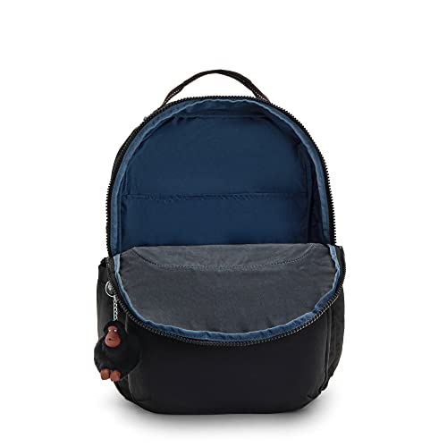 Kipling Women's Seoul Extra Large 17” Laptop Backpack, Durable, Roomy with Padded Shoulder Straps, School Bag - color: True Black, size: 13.5''L x 17.75''H x 9''D