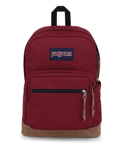 JanSport Right Pack Backpack - Durable Daypack with Padded 15" Laptop Sleeve, Spacious Main Compartment & Integrated Water Bottle Pocket - Russet Red - color: Russet Red