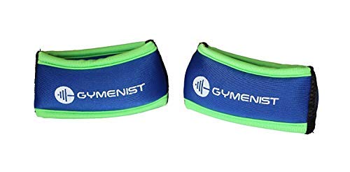 GYMENIST Wrist Weights Running Stylish Bracelet Pair of Weights Set of 2 Jogging Cardio Weight to Strengthen The Hands Forearm - style: 1 Lb (Blue - Green)