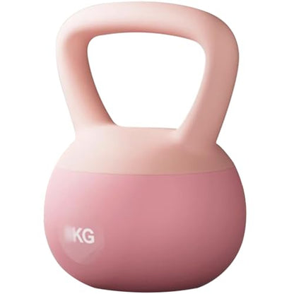 Kettlebell Weights Beginner Fitness Exercise Soft Kettle Bells, Women's Weight Loss Training Dumbbell, Anti-Slip Handle, Vest Line/Peach Buttocks(Yellow,4kg) - color: Yellow