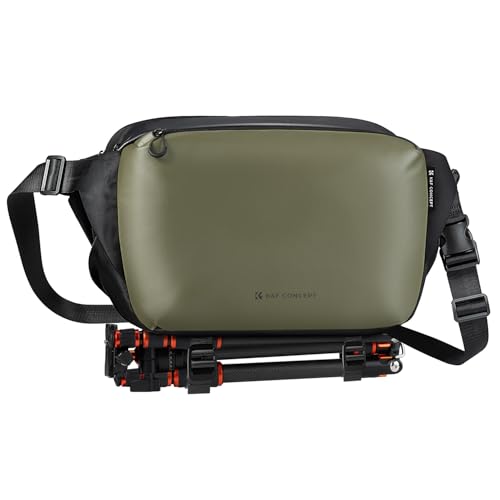 K&F CONCEPT Camera Sling Bag Crossbody Bag Waterproof Camera Shoulder Backpack DSLR/SLR/Mirrorless Camera Case - color: 12 Green Large