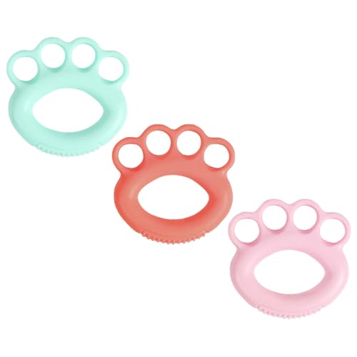 Toddmomy 3pcs Hand Grip Rings Set, Silicone Finger Strength Exercisers with Massage Dots, 10lb Pink 20lb Mint Green 30lb Orange, Hand Strength Trainers for Rehabilitation and Finger