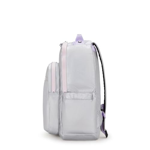Kipling Women's Seoul Gm Backpack - color: Silver Glow Met, size: 12.75''L x 17.25''H x 8''D