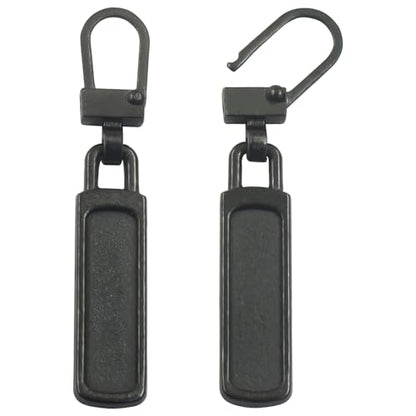 Unlorspy 6Pcs Upgraded Zipper Pull Replacements, Universal Detachable Slider Handles for Purses, Jackets, Backpacks, Boots, Coats, Luggage&Jeans(Black) - color: Black