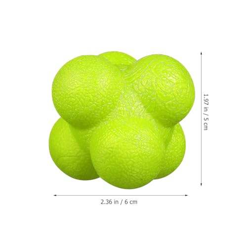 PRETYZOOM 6 Pcs Hexagonal Reaction Balls Agility Training Fitness Reflex Balls for Speed and Coordination Training, Set for Baseball Soccer Exercise