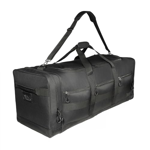 Fitdom 140L 38" Heavy Duty Extra Large Sports Equipment Duffle Bag with Upgrade Zipper, Durable & Water Resistant. Perfect for Travel Storage Football Hockey Baseball Basketball Team Coaches & More