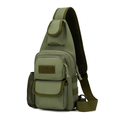 Sling Bag Crossbody Backpack for Men,Handiness Skiing Sling Bag, Lightweight Daypack for Hiking Travel (Green) - color: Green