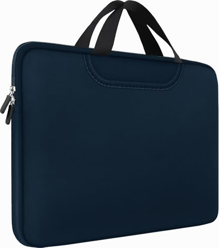 Laptop Sleeve 15.6 Inch, Durable Traveling Briefcase Handle Bag & with Extra Pockets, Computer Protective Case Compatible for 15 15.6 inch HP, Dell, Acer, Asus, Deep Blue - color: Deep Blue, size: 15.6 inch