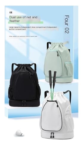 Multifunctional sports bag, backpack, independent shoe compartment, can hold basketball, badminton and tennis(Brown) - color: Brown