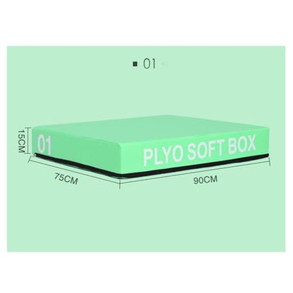 Jumping Training Box Foam Reinforced Box Stackable Soft Plywood Box Anti-Skid Safety, Used for Jumping, Strength Training and Physical Training, Suitable for Home Gym - size: 90*75*15cm