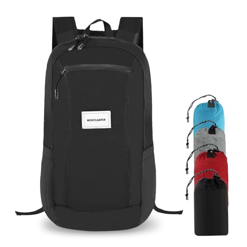 Hiking Daypack - Lightweight & Water-Resistant Portable Backpack for Travel, Camping, Outdoor Adventures(25L, black) - color: Black, size: 25L