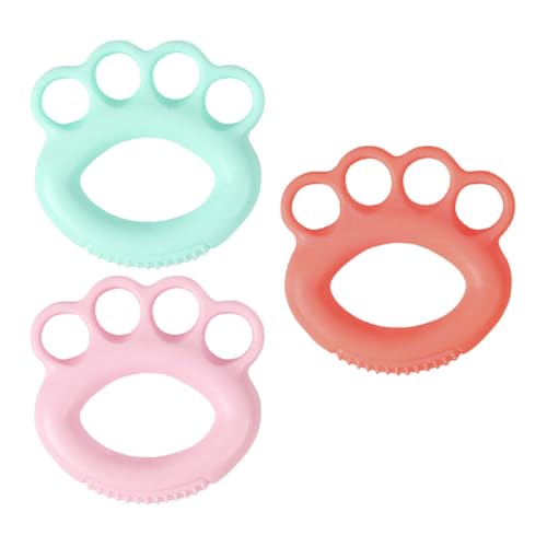 3Pcs Hand Strengthener Grip Rings with Silicone Massage Dots, Finger Strength Trainer Set 10Lb/20Lb/30Lb for Rehabilitation and Finger Exercise