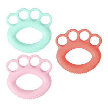 3Pcs Hand Strengthener Grip Rings with Silicone Massage Dots, Finger Strength Trainer Set 10Lb/20Lb/30Lb for Rehabilitation and Finger Exercise