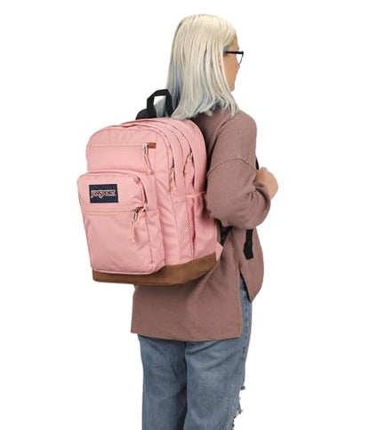 JanSport Cool Backpack, with 15-inch Laptop Sleeve - Large Computer Bag Rucksack with 2 Compartments, Ergonomic Straps, Misty Rose - color: Misty Rose