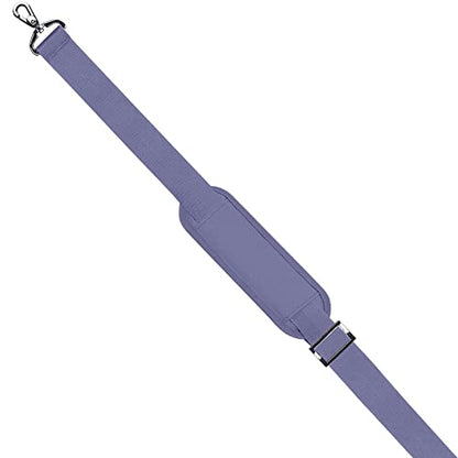 MOSISO 56 inch Shoulder Strap, Adjustable Thick Soft Universal Replacement Non-Slip Fit Padded with Metal Swivel Hooks for Laptop Shoulder Bag/Laptop Messenger Bag/Crossbody Bag, Lavender Gray - color: Lavender Gray
