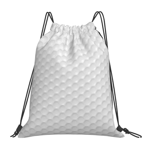 Golf Ball Pattern Print Drawstring Bag Sport Gym Backpack Beach Travel Sack Draw String Yoga Bag For Men Women - color: Golf Ball Pattern Print