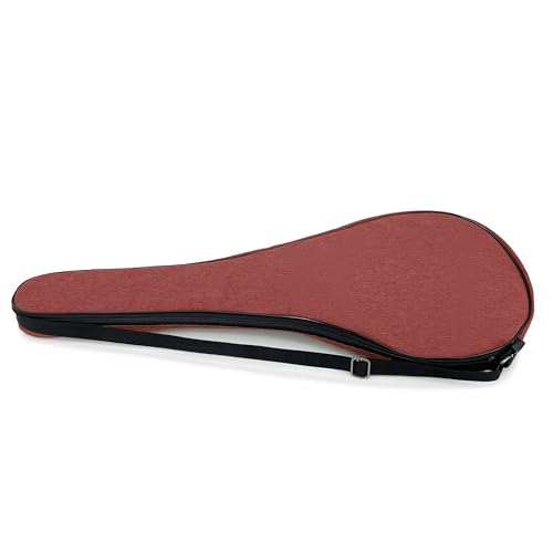 Tennis Bag Lightweight and Padded Tennis Rackets Cover with Adjustable Shoulder Strap - color: Red, size: 31"x11.4"