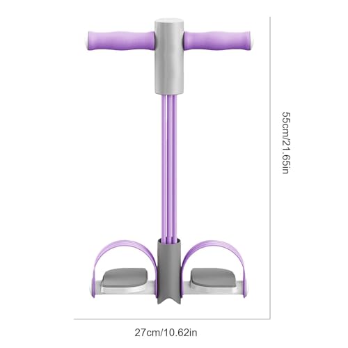 Leg Stretching Pedal Pull Rope - 6 Tube Resistance Fitness Band Trainer, Multifunction Strength Builder Tool, Elastic Workout Device | Home Gym Full Body Training Yoga Stretching Conditioning Use