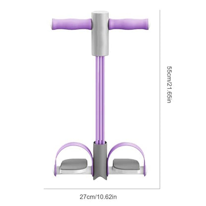 Leg Stretching Pedal Pull Rope - 6 Tube Resistance Fitness Band Trainer, Multifunction Strength Builder Tool, Elastic Workout Device | Home Gym Full Body Training Yoga Stretching Conditioning Use