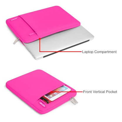 MOSISO Laptop Case 13 inch, Laptop Sleeve Compatible with MacBook Neo/Air/Pro 13 inch with A18/M5/M4/M3/M2/M1 Chip 2026-2016, Polyester Vertical Computer Sleeve Bag with Pocket, Bright Rose - color: Bright Rose, size: 13 inch