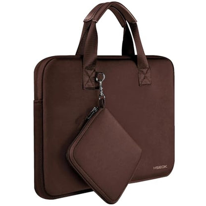 Hseok Laptop Sleeve 14 inch Case with Small Case, Compatible with MacBook Neo 14, MacBook Pro 14 M5/M4/M3/M2/M1, XPS 14 and Most 14 inch Notebooks, Neoprene Computer Handbag,Coffee - color: Coffee, size: 14"