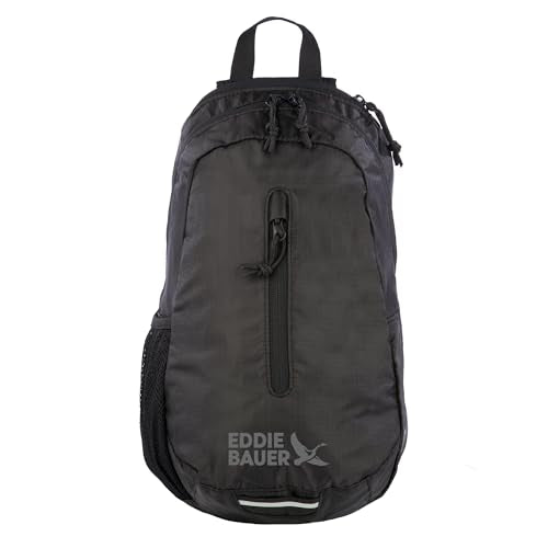 Eddie Bauer Stowaway Packable Sling Bag | Foldable | Travel | Outdoor | Lightweight | Compact | Everyday Carry | Ripstop Nylon | 10L - Onyx Black - color: Oynx Black