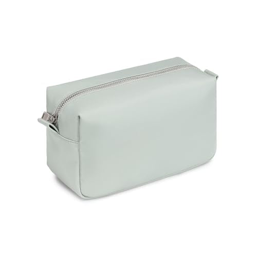 Organizer Bag Lightweight Cosmetic Bag with Ring Clasp Perfect Travel Makeup Bag for Women nylon Stand Up Design (Grey/Nylon) - color: Grey/Nylon