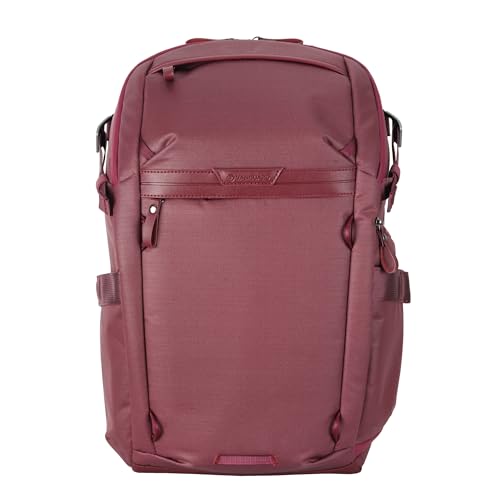 VANGUARD VEO Metro B20L Camera & Everyday Backpack (Magenta) – Fits 70–200mm Attached, 14" Laptop Storage, Convertible Daypack Design, Carry-On Ready - color: Magenta, size: 20L