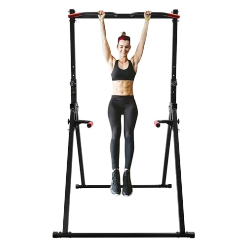 440 LBS Pull up Bar Free Standing, Parallel Adjustable Height Standing Pull Up Bar Dip Station for Home Gym Heavy Duty, Strength Training Fitness