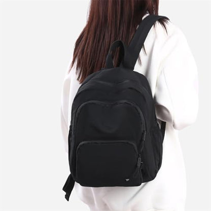 Small Nylon Backpack Mini Casual Daypack Lightweight Backpack for Women Travel Purse (Beige) - color: Beige
