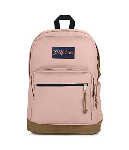 JanSport Right Pack Backpack - Durable Daypack with Padded 15" Laptop Sleeve, Spacious Main Compartment & Integrated Water Bottle Pocket - Misty Rose - color: Misty Rose