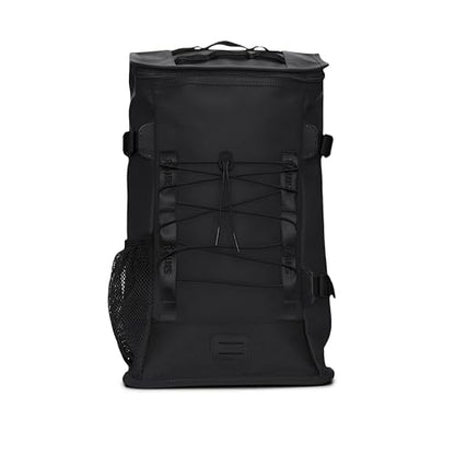 RAINS Trail Mountaineer Bag - Black Waterproof Laptop Backpack for Men and Women - Large Outdoor Hiking Bag with 16” Laptop Pocket, 26L Capacity, 2 Year Warranty