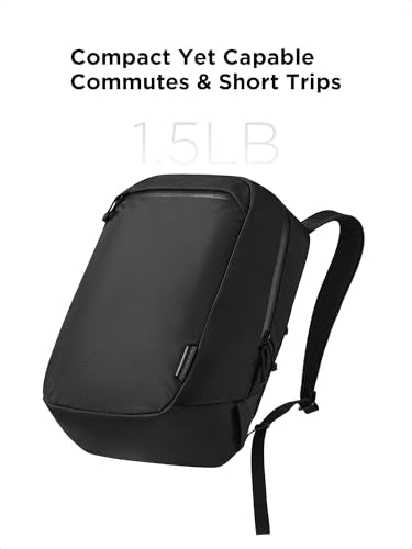 ALPAKA Aero Pack 16L Lightweight Laptop Backpack for Work, Travel and Daily Commute, Fits 16" MacBook Pro, Personal Item Carry On with Internal Bottle Pocket, Axoflux 210D Ripstop, Black - color: Black