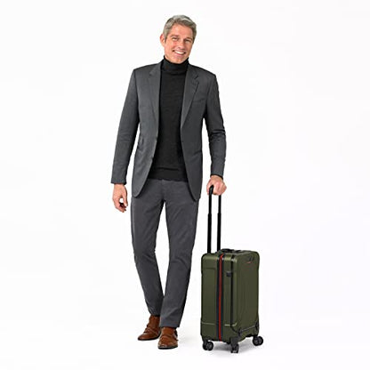 Briggs & Riley 21 Inch International Carry-On Luggage with Wheels - Small Rolling Hard Shell Heavy Duty Suitcase with Laptop Compartment - 360 Spinner Wheels - Torq Collection - Hunter Green - color: Hunter, size: 21"