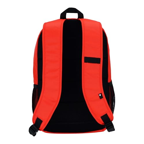 Fox Racing Clean Up Backpack, Slim Everyday School & Street Bag with Laptop Sleeve, Water Bottle Pocket & Adjustable Straps, Fluorescent Red - color: Fluorescent Red