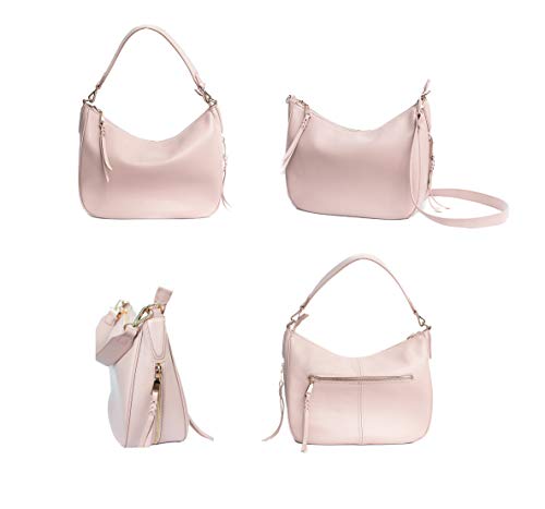Meliae Camera Bag for Women, DSLR Mirrorless Camera Purse, Leather Shoulder Crossbody Hobo Travel Tote - color: Pink