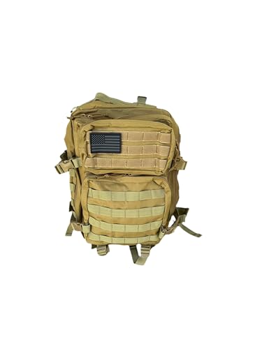 40L Tactical Backpack – 900D/1000D Molle Assault Pack, 3-Day Survival, Hiking, Camping, Travel Gear (DESERT PATROL KHAKI) - color: Desert Patrol Khaki