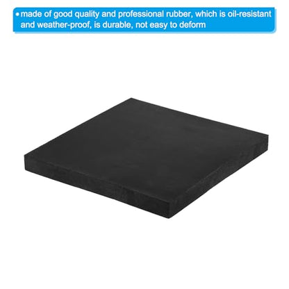 PATIKIL Rubber Anti-Vibration Pads, 2 Pcs Square Vibration Isolation Mats 6" x 6" x 0.6" for HVAC Air Conditioner Air Compressor Washer Dryer, Black - size: 6" x 6" x 0.6"