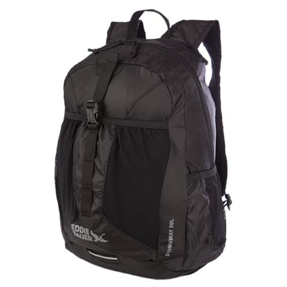 Eddie Bauer Stowaway Packable Backpack | Travel | Outdoor | Lightweight | Foldable | Durable | Ripstop Polyester | 30L - Onyx Black - color: Onyx, size: 30L