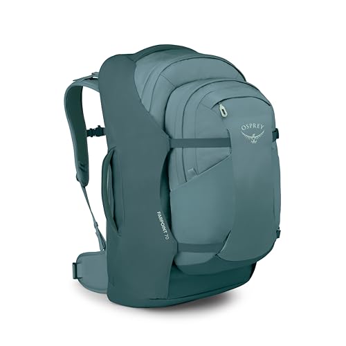Osprey Farpoint 70L Men's Travel Backpack - Large Adjustable Travel Bag with Detachable Daypack, Cascade Blue/Torrent Blue - color: Cascade Blue Torrent Blue, style: 70l