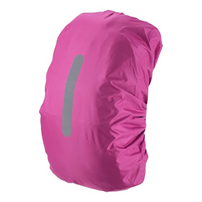 PATIKIL Waterproof Backpack Rain Cover, Non-Slip Backpack Cover with Vertical Reflective Strap Stay Dry for Hiking, Camping, Hunting - color: Rose Red, size: Large